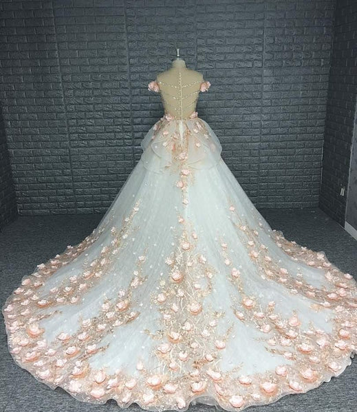 Duchesse - Beaded Flower Ball Gown