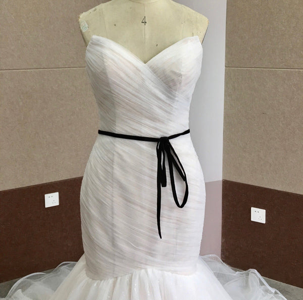Sirène - Pleated Shiny Bridal Gown